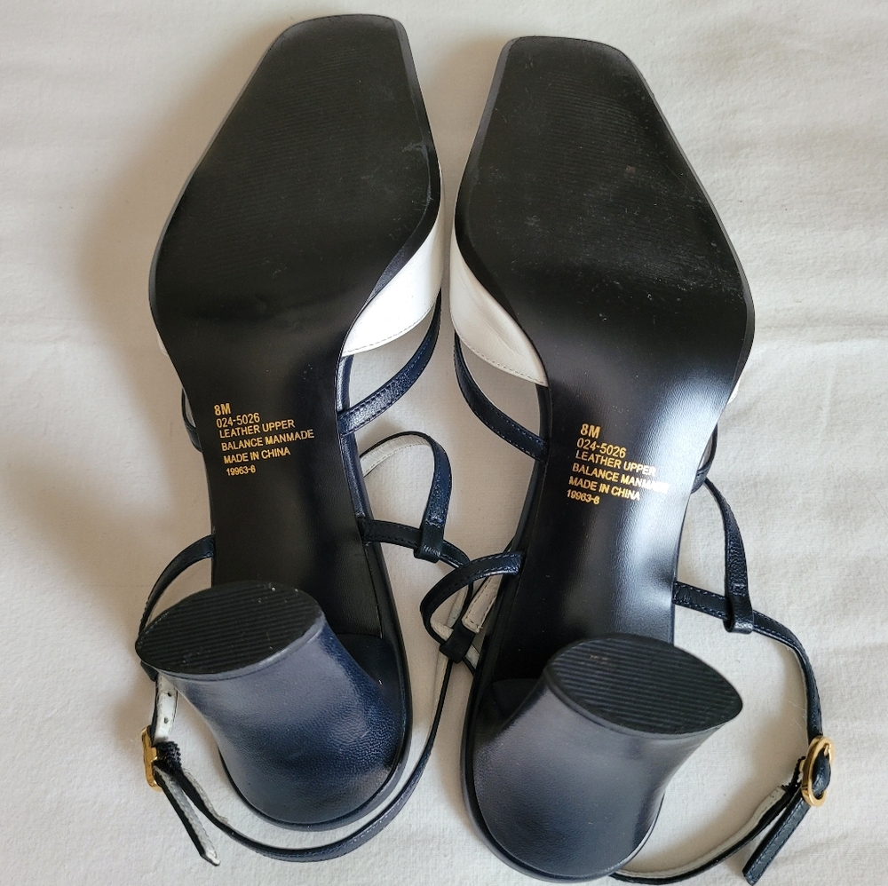 Worthington Elegant Navy and Tan Strappy Heel Bundle, Sz 8 M,  GUC - Picture 10 of 14